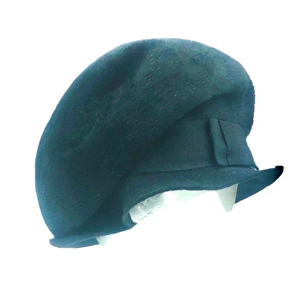 1950-1960`s Leslie James black fur felt Hat Body made in Italy Modine main image 7